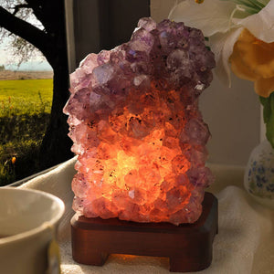 Amethyst Cluster Lamp