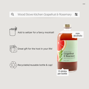 Grapefruit & Rosemary Cocktail Mixer and Mocktail Mixer, 16 oz