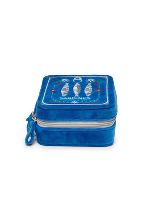 Sardine Can Velvet Jewelry Case – Blue