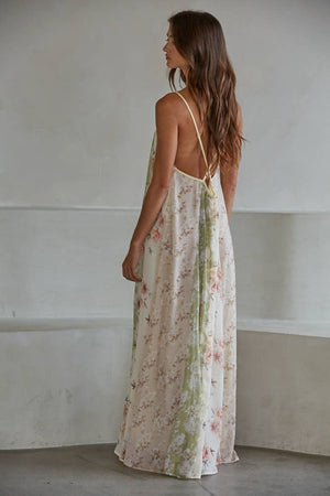 Chiffon Multi Floral Print Maxi