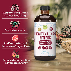 Healthy Lungs Bitters with Elderberry & Chlorophyll
