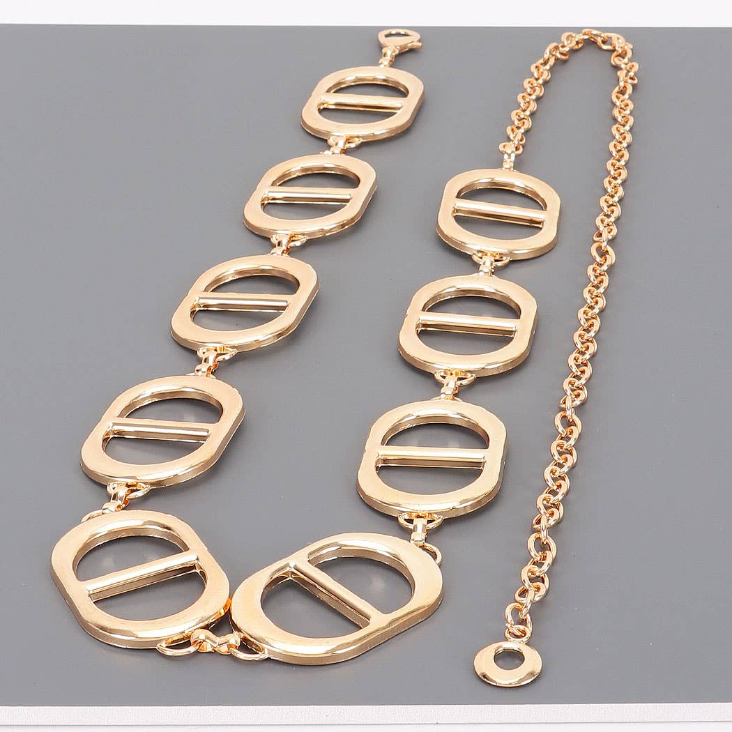 Dangle Link Chain Belt – Gold