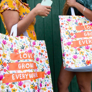 Love Grows Jumbo Beach Bag Tote