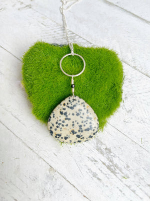 Dalmatian Jasper Teardrop Necklace