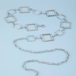 Open Square Link Chain Belt