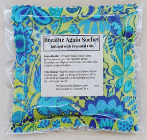 Breathe Again Aromatherapy Sachet Eucalyptus Lavender Lemon