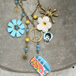 On The Road with The Beatles Retro Charm Necklace