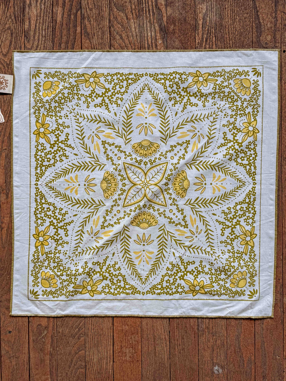 Boho Cotton Handmade Bandana Headscarf – Fir Green Heritage
