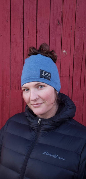 Upcycled Sweater Bun Beanie