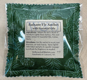 Balsam Fir Aromatherapy Sachet - Evergreen Green