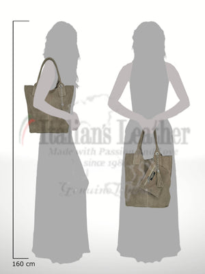 Marely Suede Leather Tote Bag
