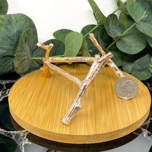 Large Rose Gold Metal Stick Sphere Holder