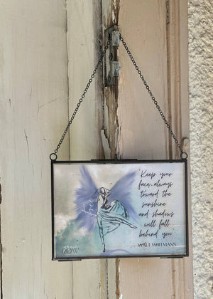Keep Your Face - Grace Row Glass Wall Hanging