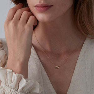 Dainty Angel Number Charm Necklace in 925 Sterling Silver