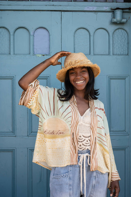 Radiate Love Pixie Duster Cropped Kimono w/ Sunrise