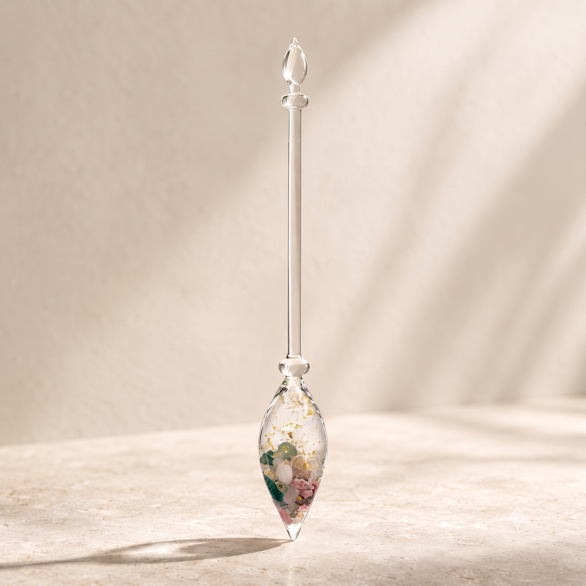 Gemstone Vial Shine Bright – 24k Gold & Rhodochrosite