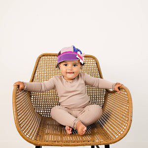 Child's Bright Pink and Purple Flapper Hat
