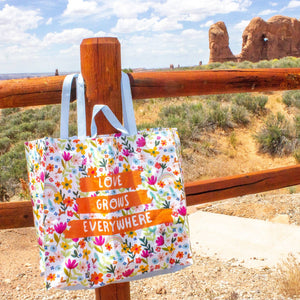 Love Grows Jumbo Beach Bag Tote
