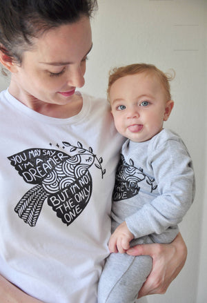 Peace Dove Women's Relaxed Tee, Boho Shirt, Hippie Top.