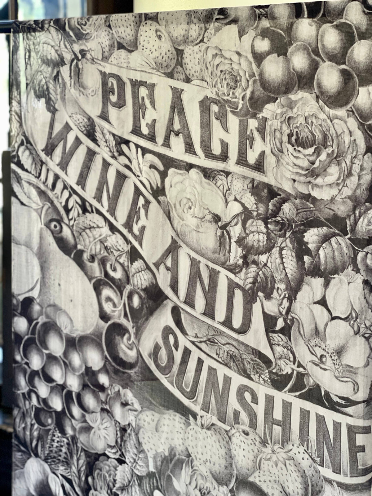 Peace Wine & Sunshine Printed Scarf