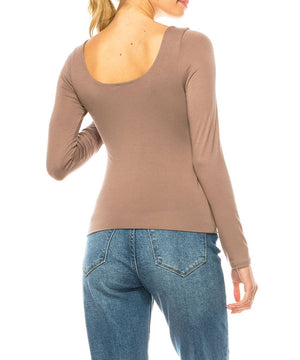 Bamboo Double Layered Long Sleeve Top
