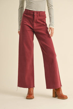 STRAIGHT WIDE LEG DENIM PANTS