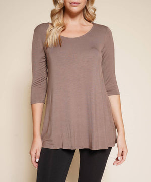 Bamboo Elbow Sleeve Tunic Top
