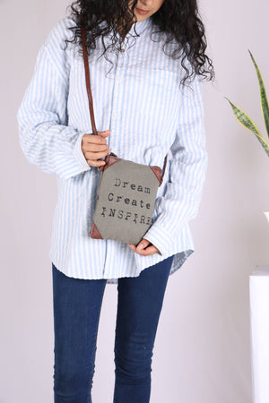 Dream Create Inspire Canvas Small Women's Crossbody Bag