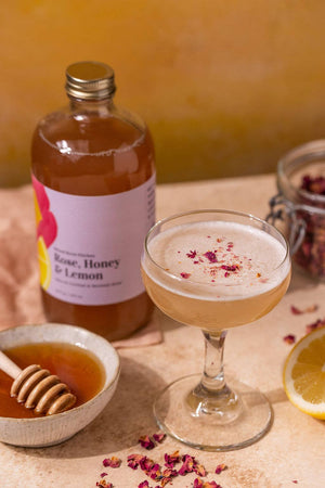 Rose Honey Lemon Cocktail Mixer and Mocktail Mixer, 16 fl oz