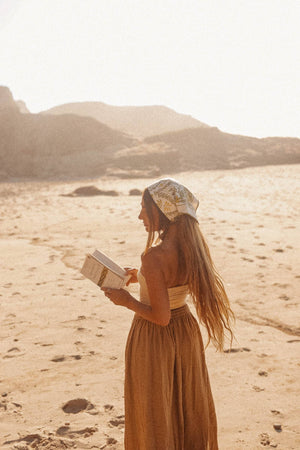 Boho Cotton Handmade Bandana Headscarf – Sargasso Sea Meadowwheel