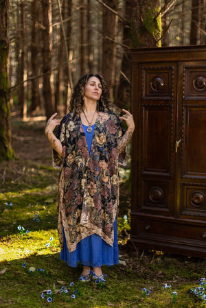 Lionheart Bohemian Goddess Starduster Kimono with botanicals