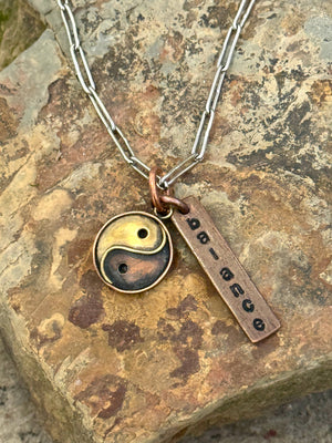 Balance and Yin-Yang Charm Necklace - Handmade by Survivors