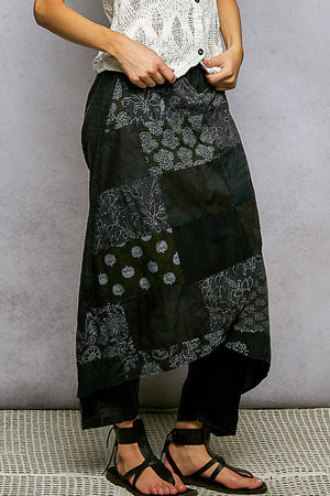 Over Wrapped Cotton Three Quarter Pants