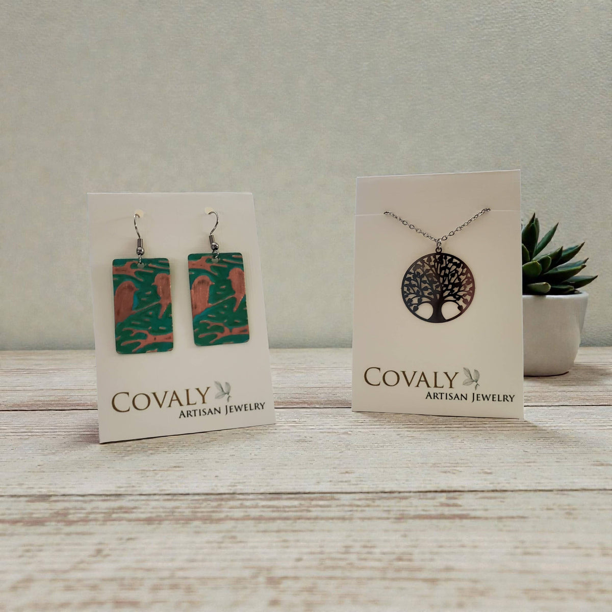 Brass & Crazy Lace Agate Oval Earrings