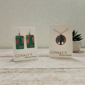 Brass & Crazy Lace Agate Oval Earrings