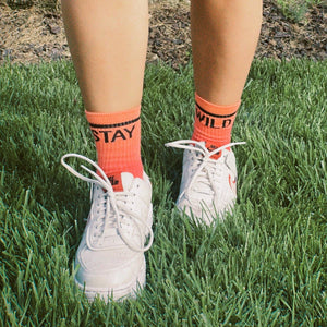 “Stay Wild” Crew Socks – Ombre by Atticus Poetry