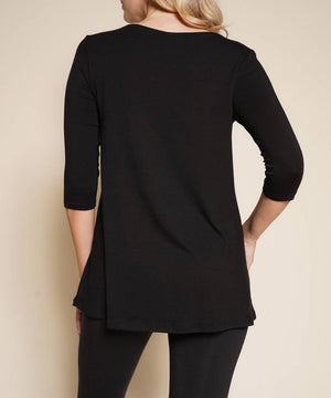 Bamboo Elbow Sleeve Tunic Top