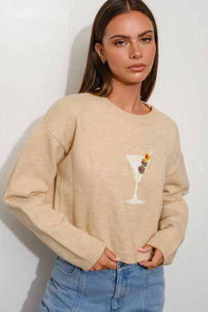 MANDY MARTINI SWEATER - Cozy, Trendy, Playful
