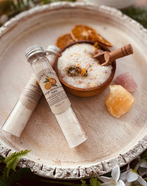 Orange Mimosa Herbal Bath Salt Tube