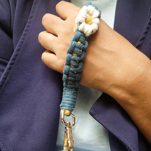 Handwoven Mini Floral Finger Keychain