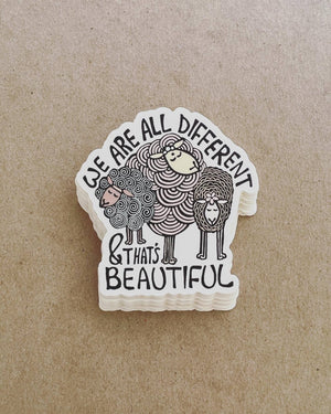 Different Is Beautiful Decorative Stickers