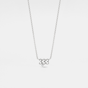 Dainty Angel Number Charm Necklace in 925 Sterling Silver