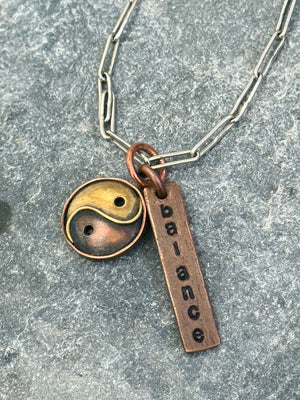 Balance and Yin-Yang Charm Necklace - Handmade by Survivors
