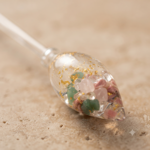 Gemstone Vial Shine Bright – 24k Gold & Rhodochrosite