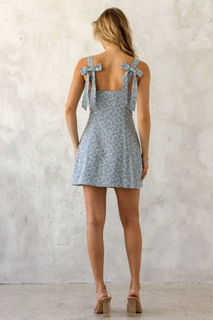 DITSY FLORAL BOW STRAP DRESS