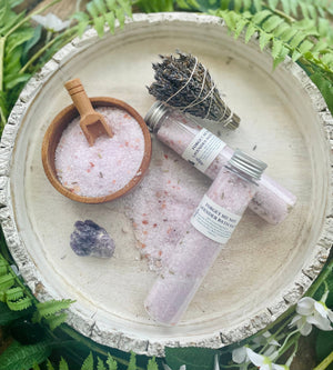 Forget Me Not and Lavender Herbal Bath Salt Tube