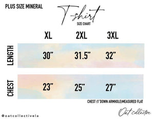 PEACE AND LOVE Plus Mineral Graphic Top