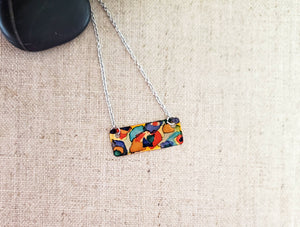 Copper & Stainless Steel Bar Necklace