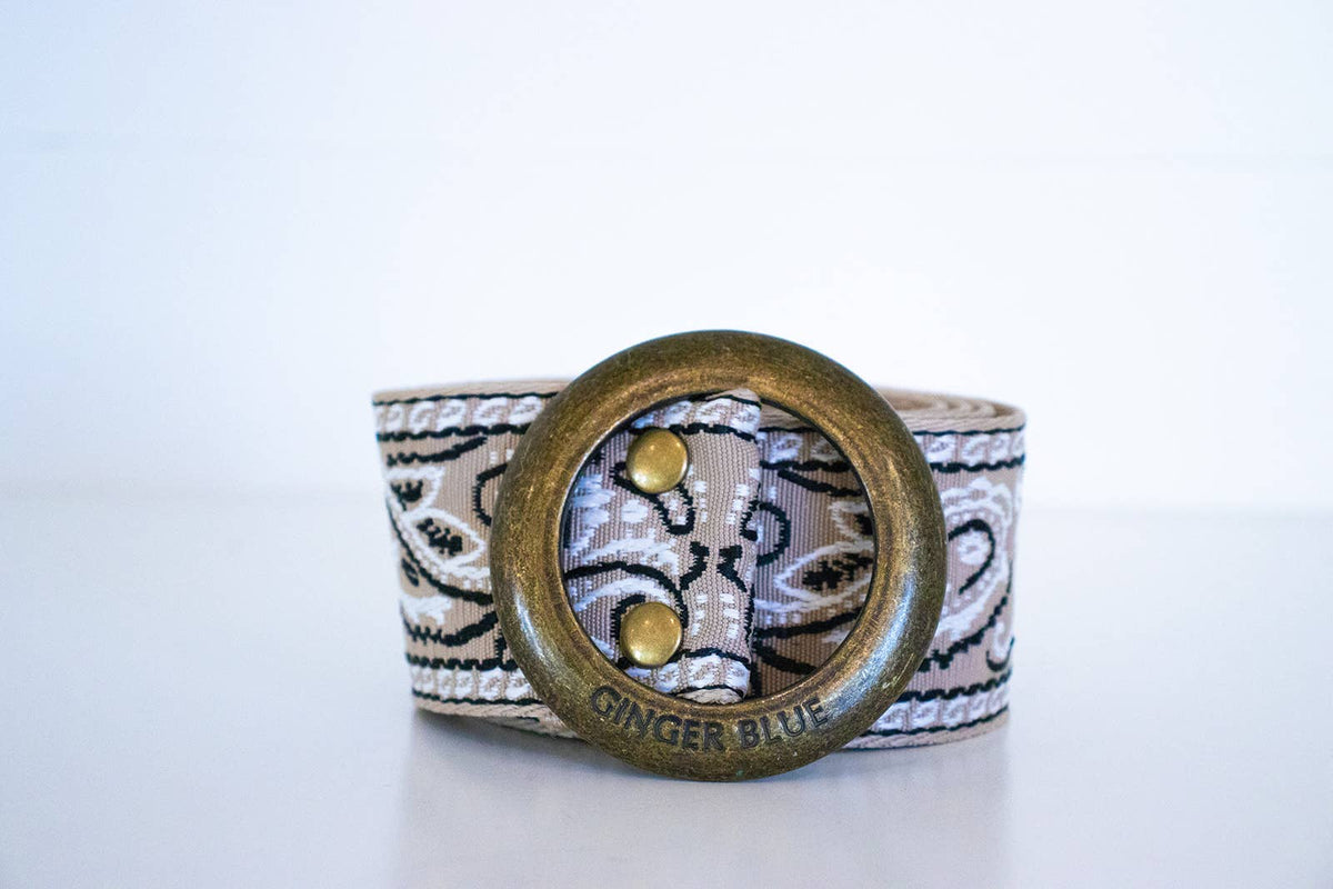Paisley Please Belt - Sand