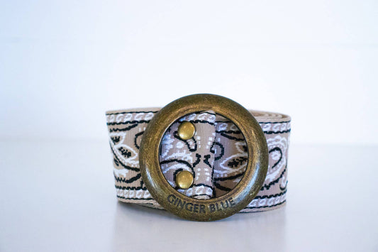 Paisley Please Belt - Sand